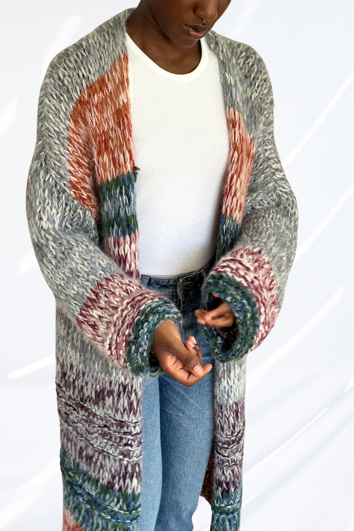 Mixed multicolor cardigan