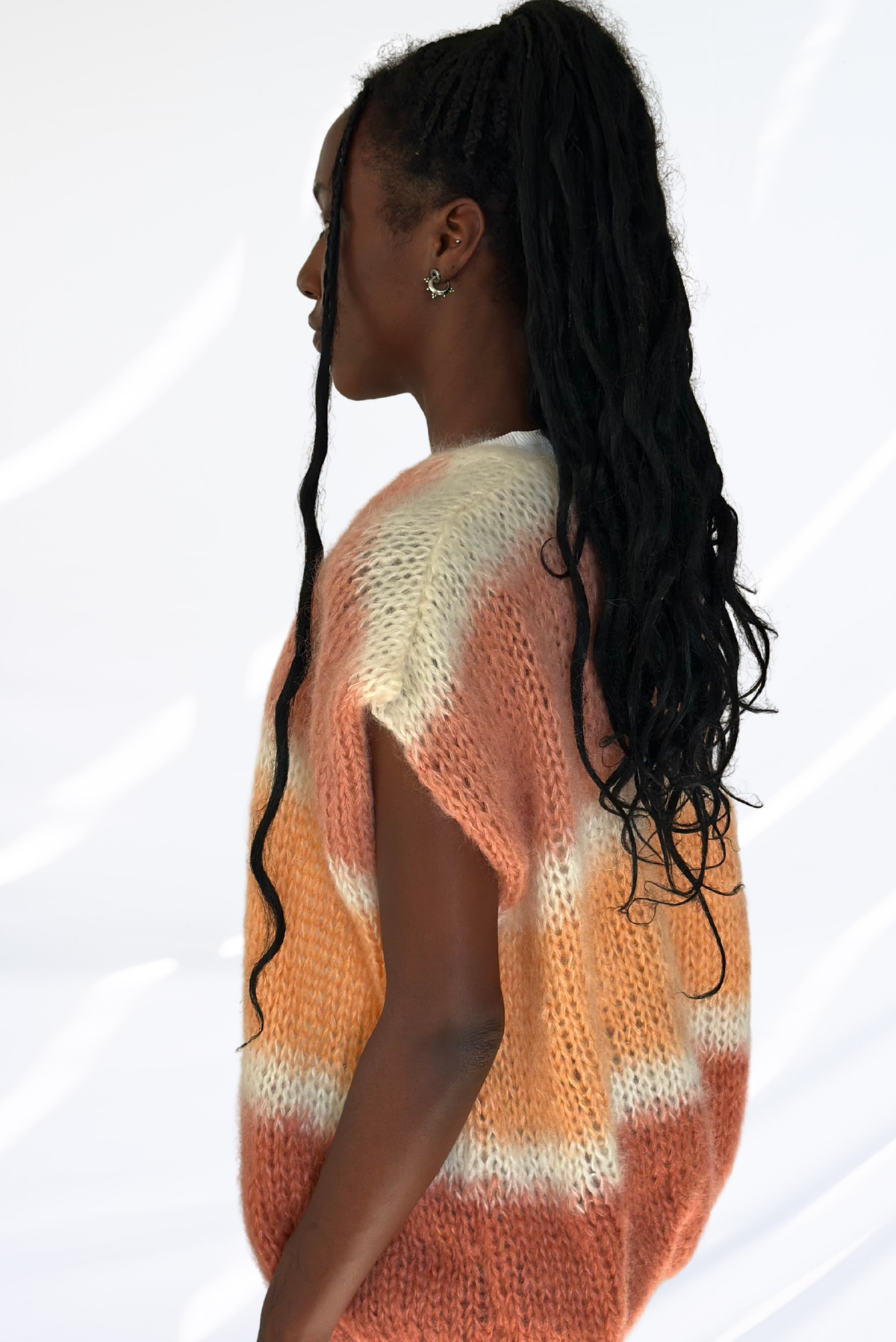 Mixed light orange cardigan