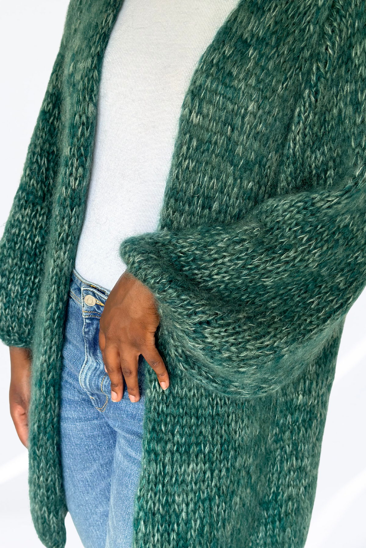 Mixed green cardigan