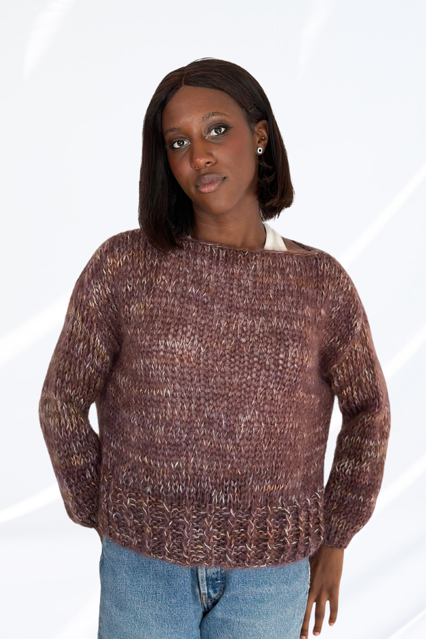Mixed brown pullover