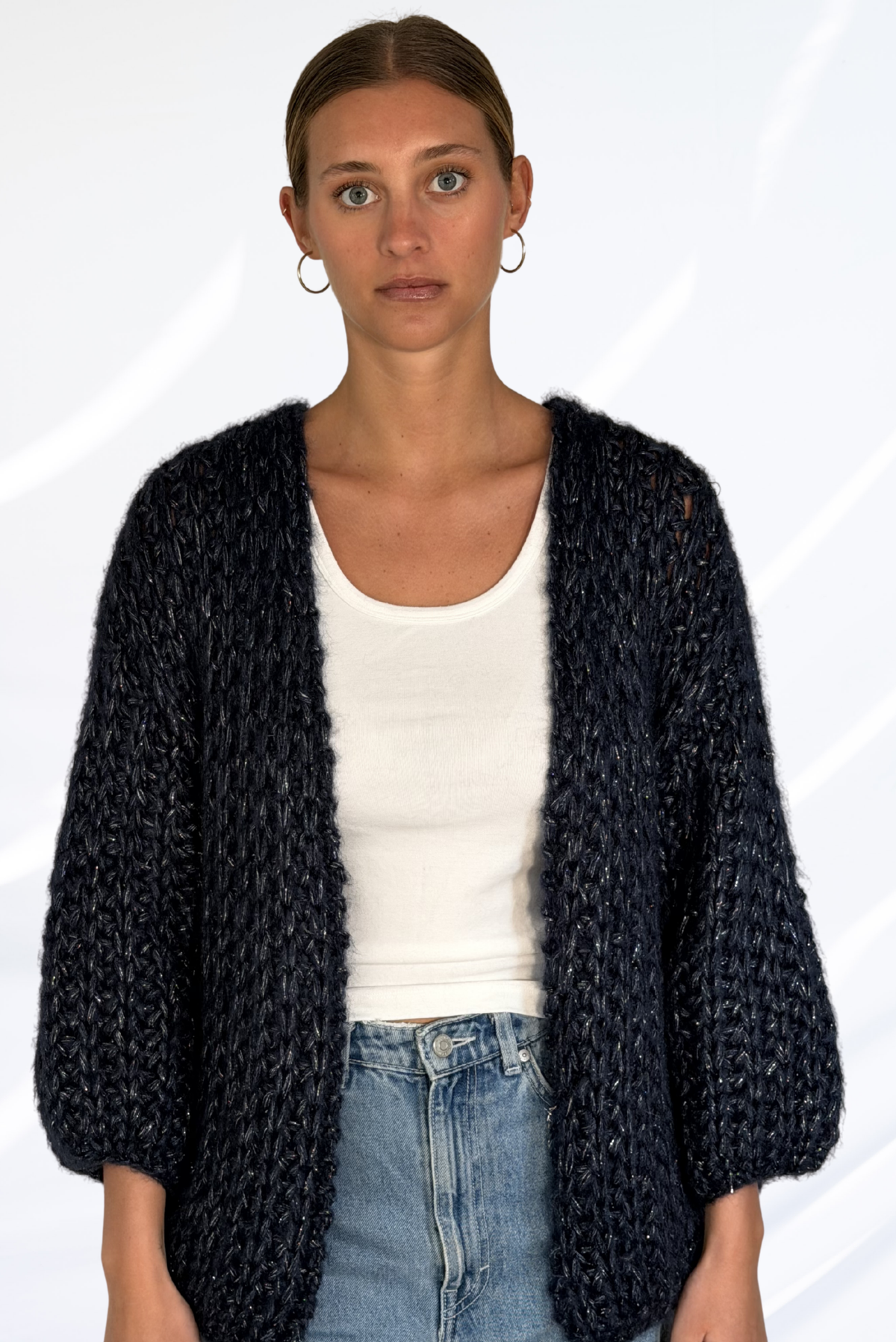 Black & Lurex cardigan