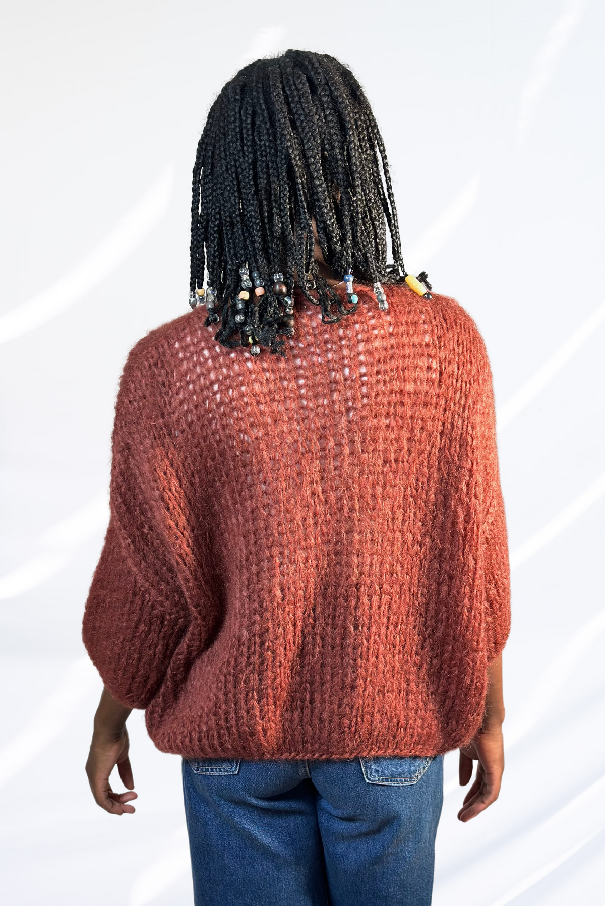 Terracotta v-neck pullover