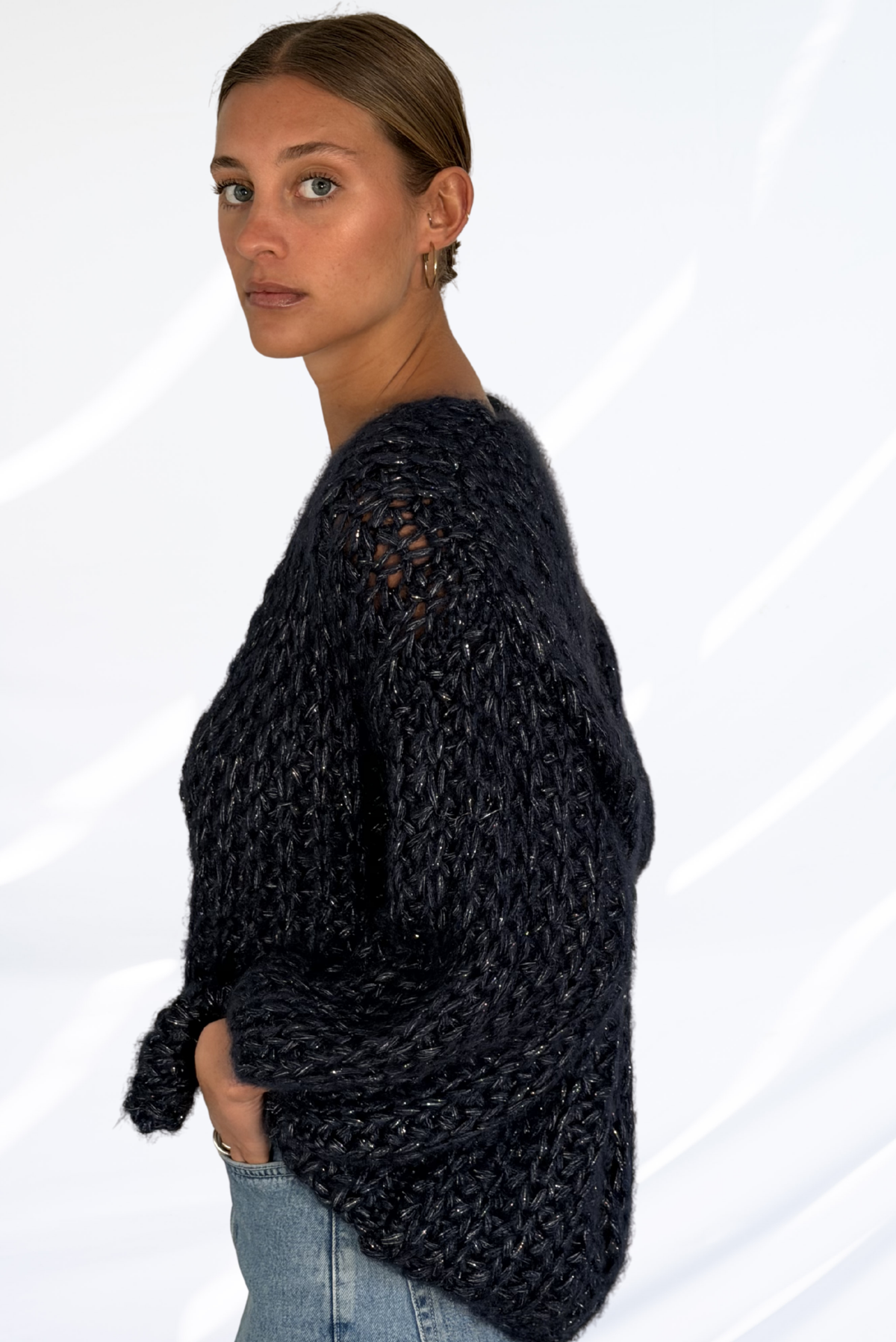 Black & Lurex cardigan