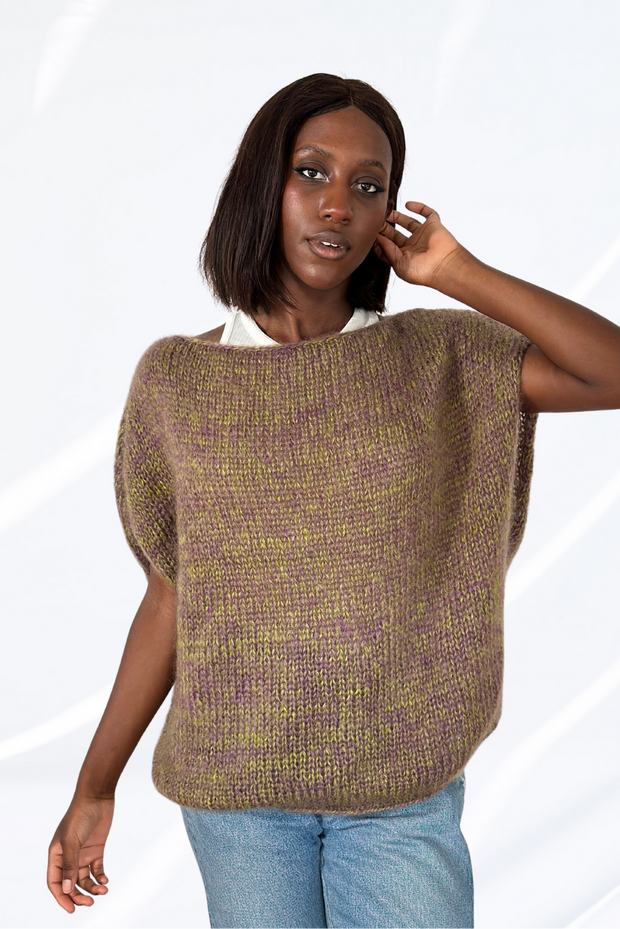 Mixed brown & green pullover