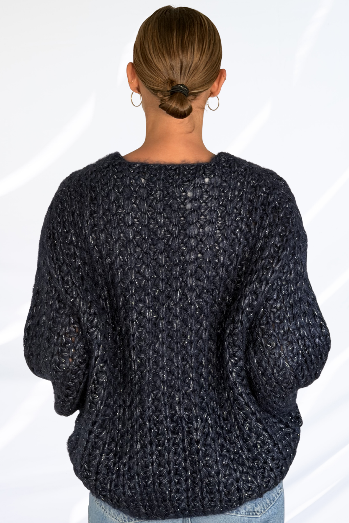 Black & Lurex cardigan