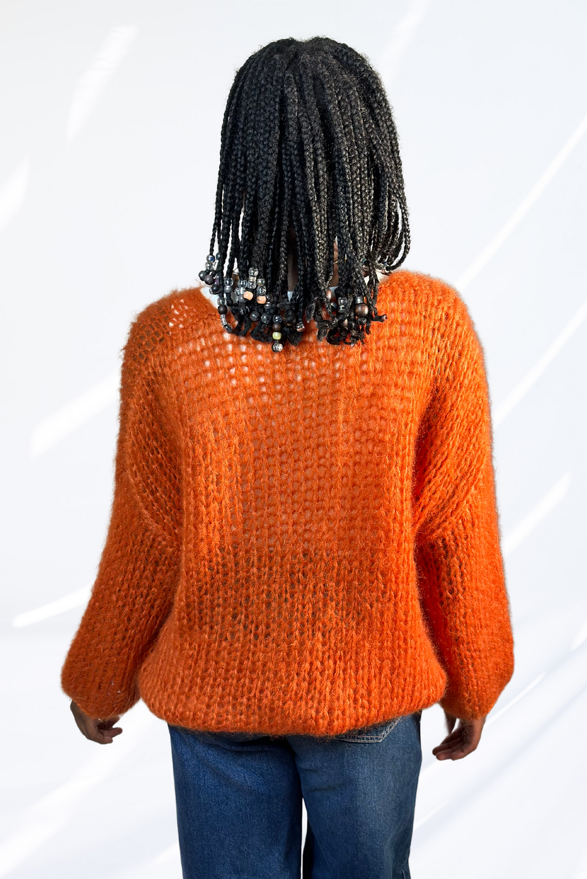 Orange v-neck pullover