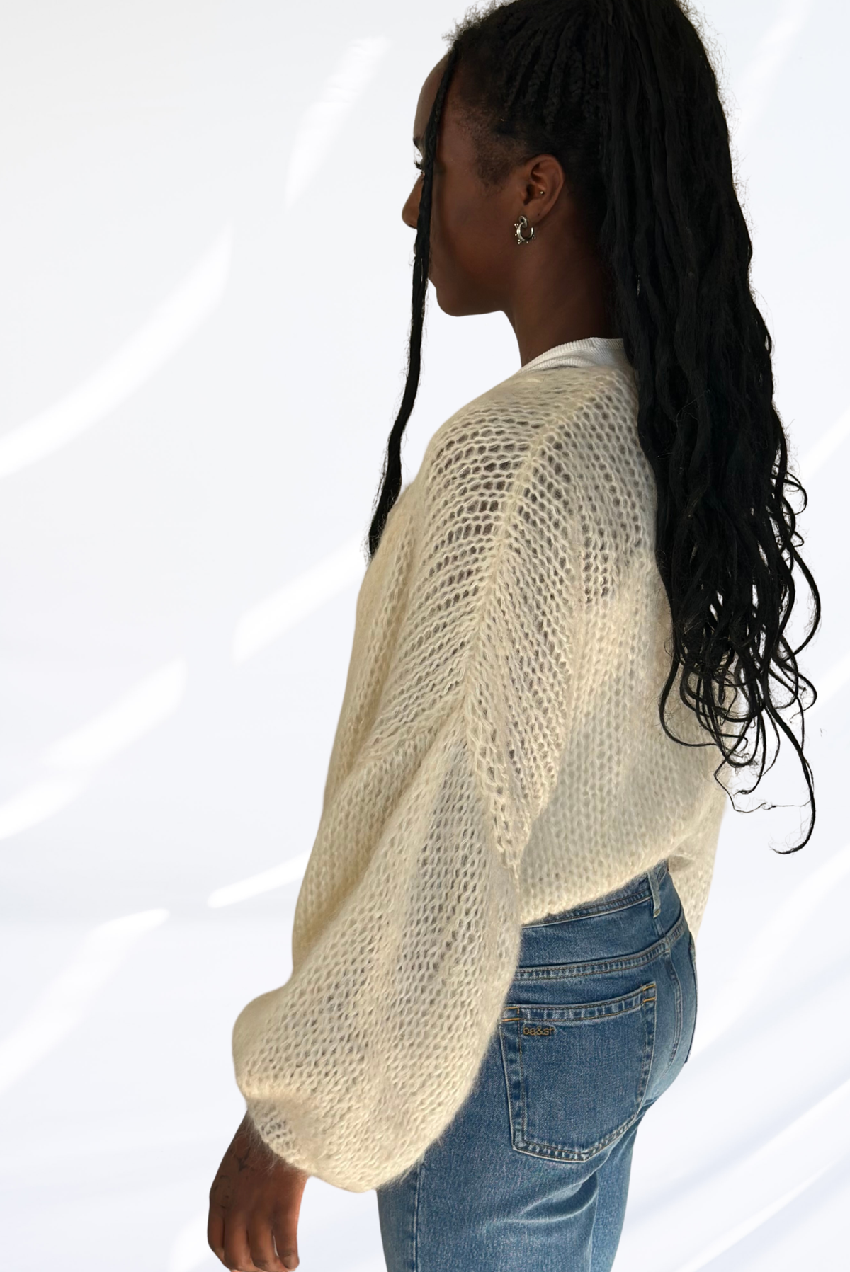 Off-white short cardigan