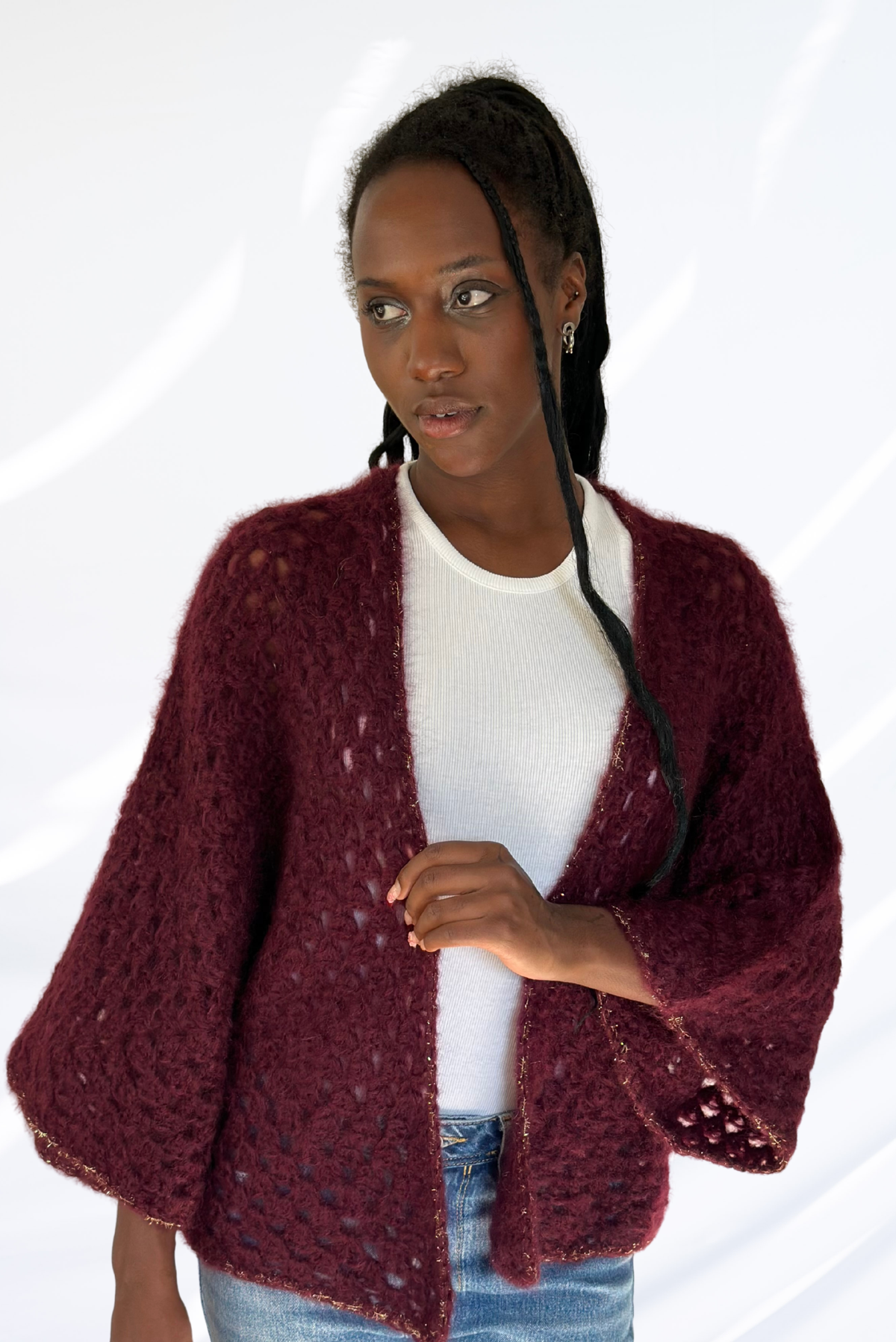 Burgundy Cardigan