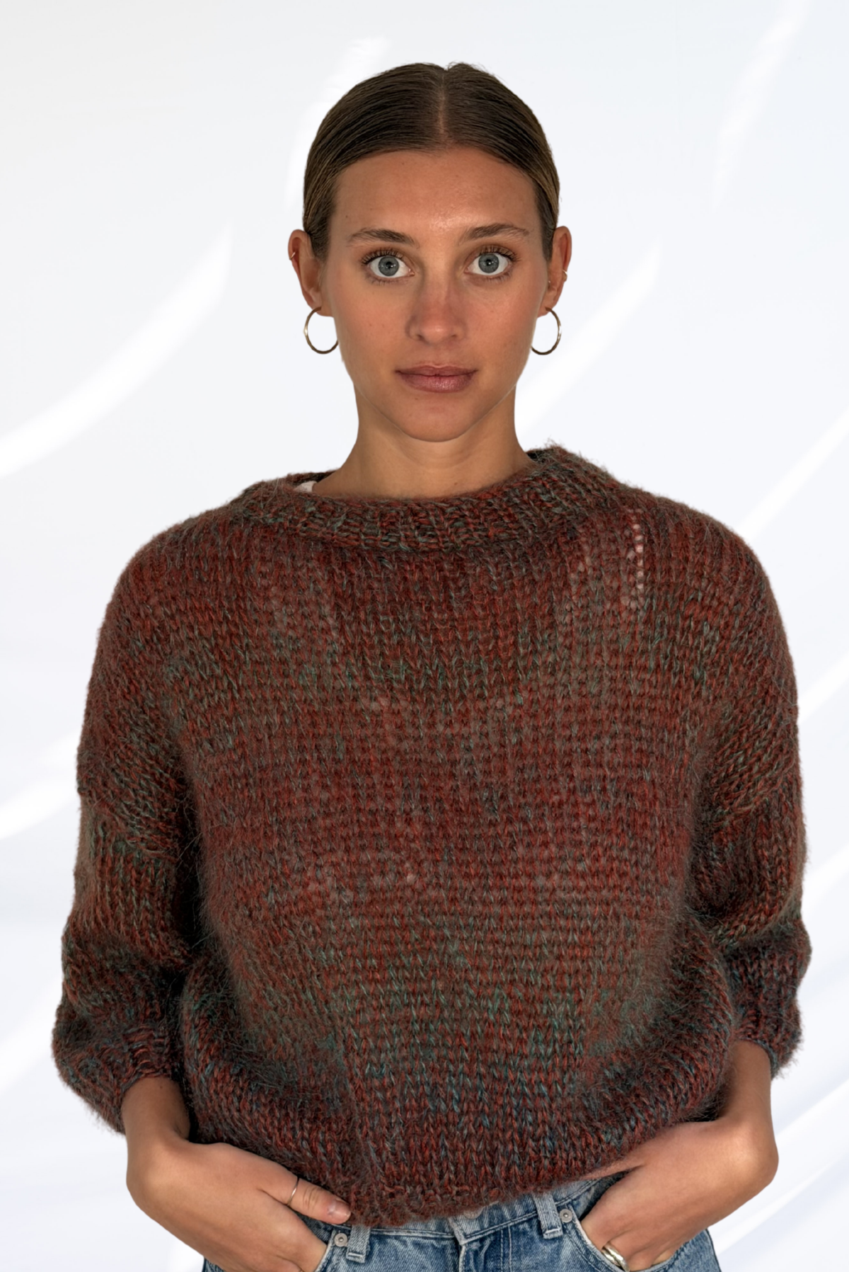 Multi brown pullover