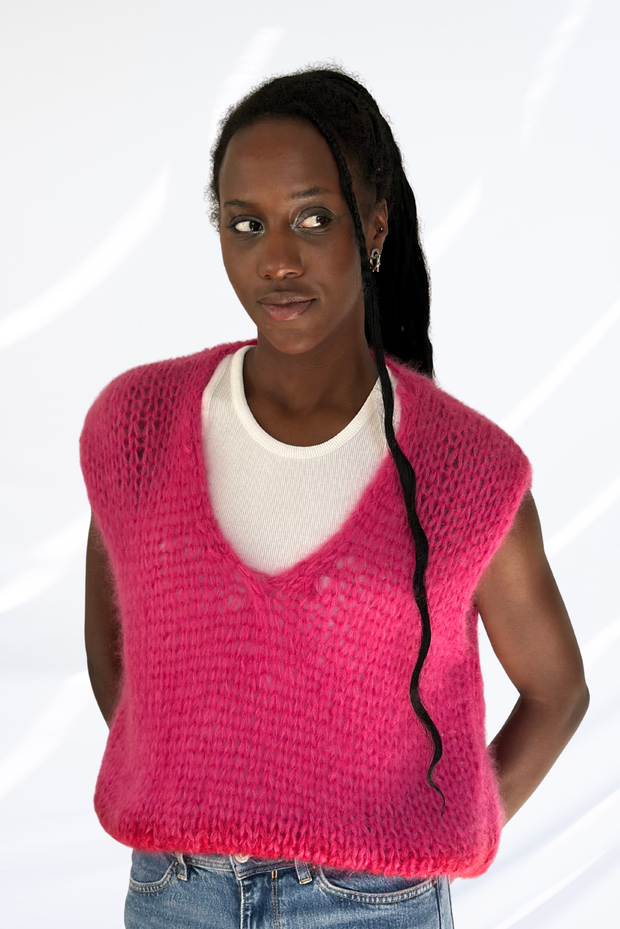 Fushia & orange pullover