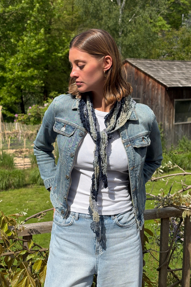Maï linen bandana mix blue