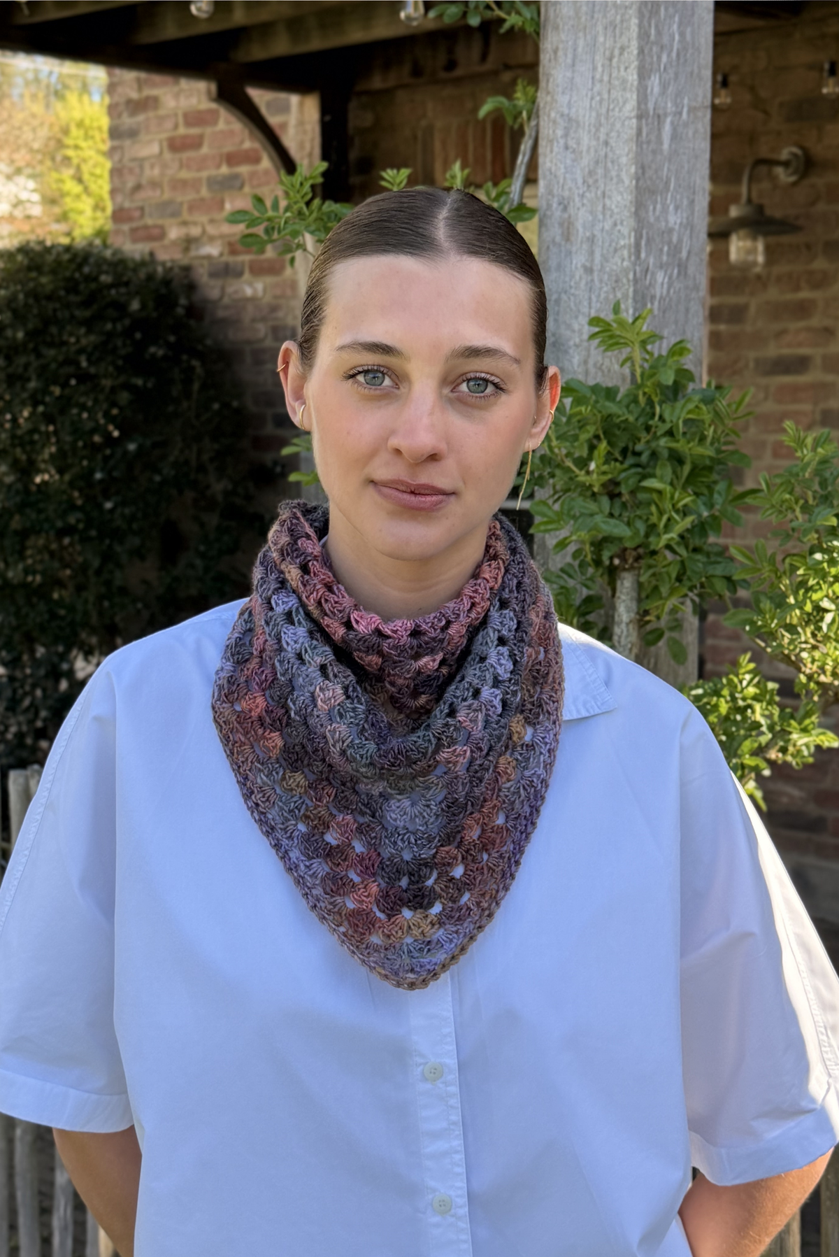 Maï bandana mix violet & lilac shades
