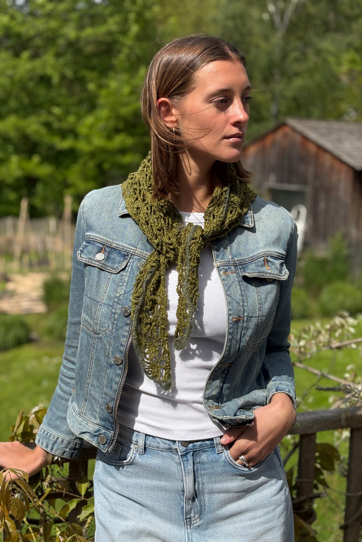 Maï linen bandana mix kaki