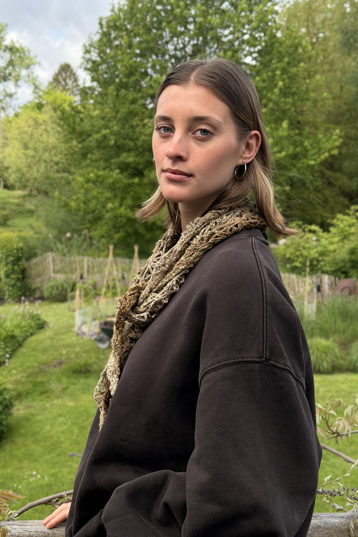 Maï linen bandana mix brown