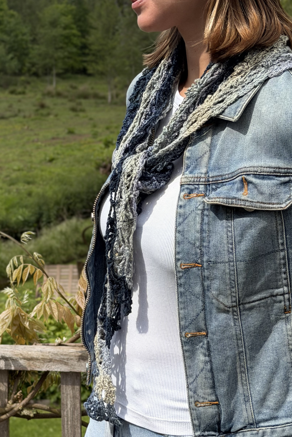 Maï linen bandana mix blue