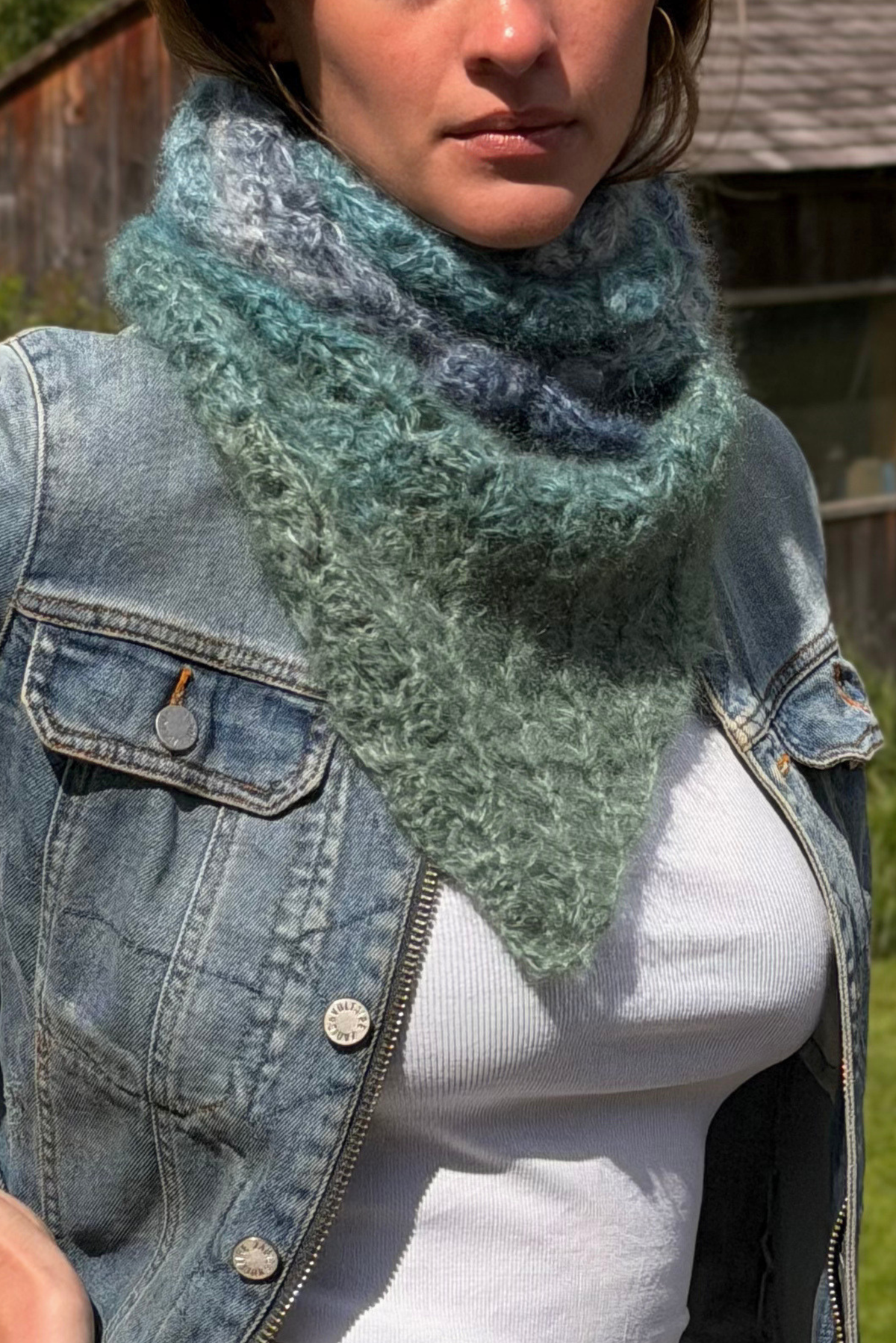 Maï bandana mix sage/blue