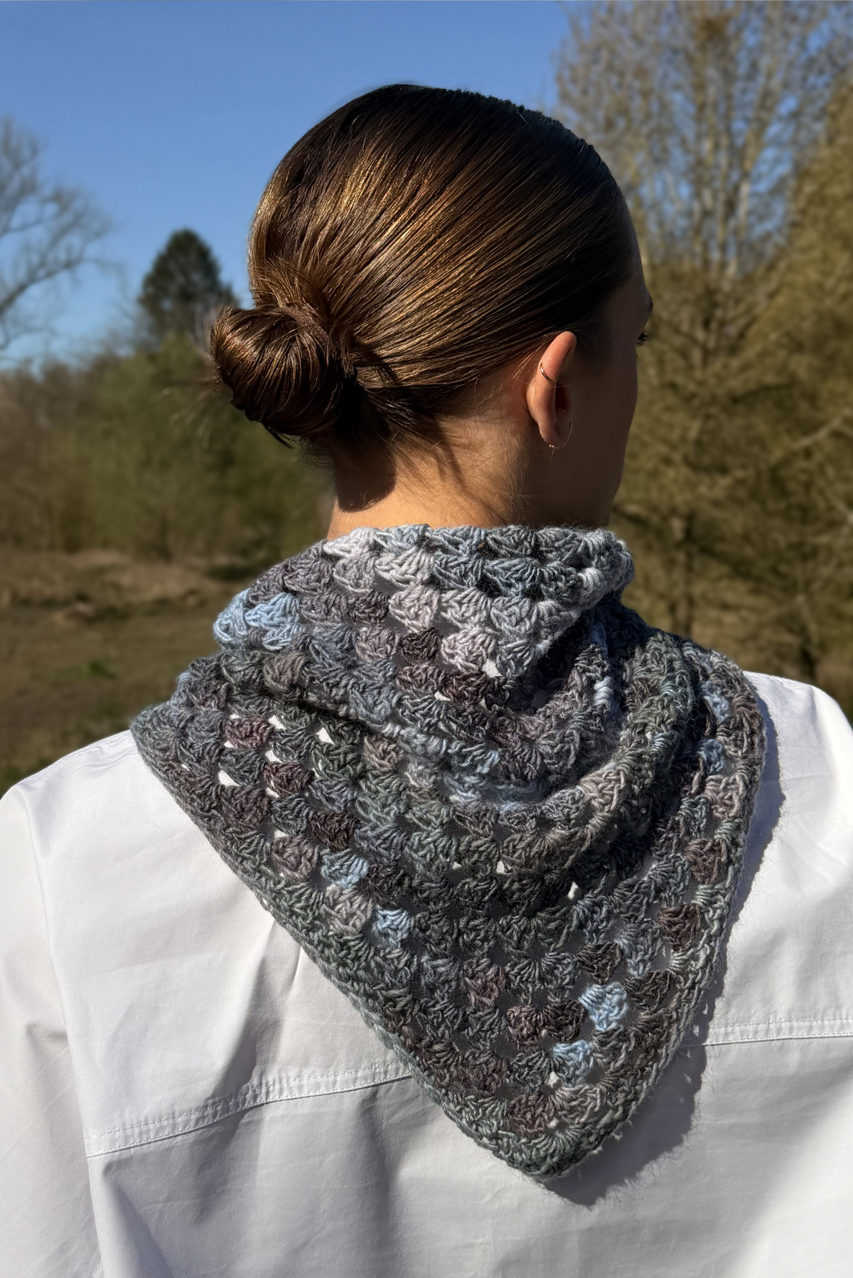 Maï bandana mix blue/grey