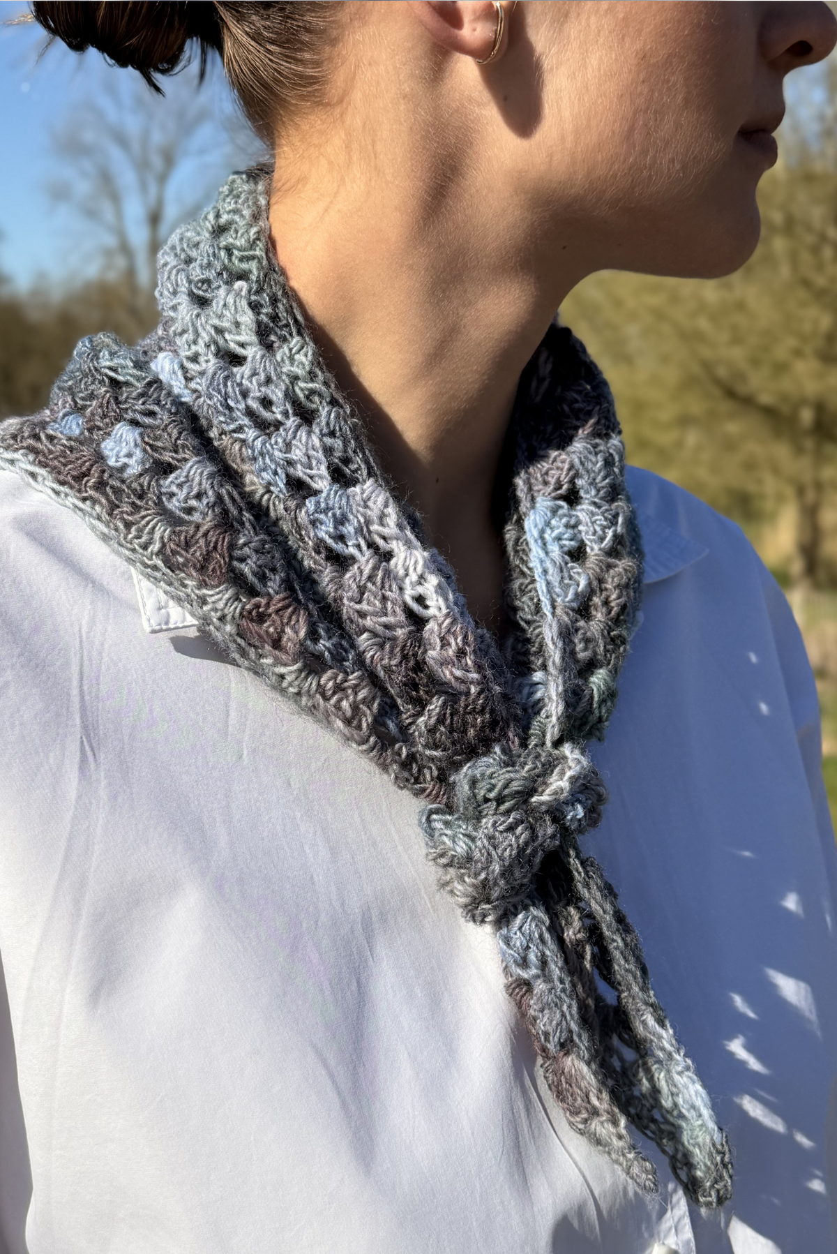Maï bandana mix blue/grey