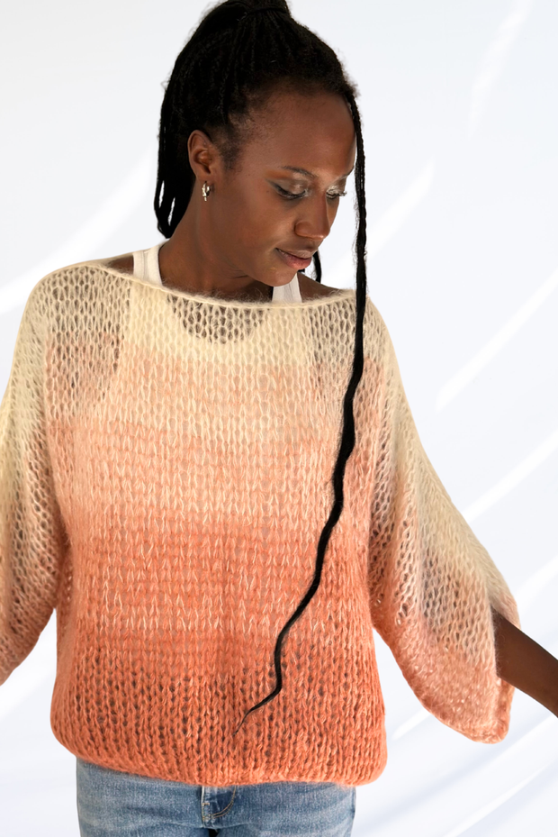 Mixed orange pullover
