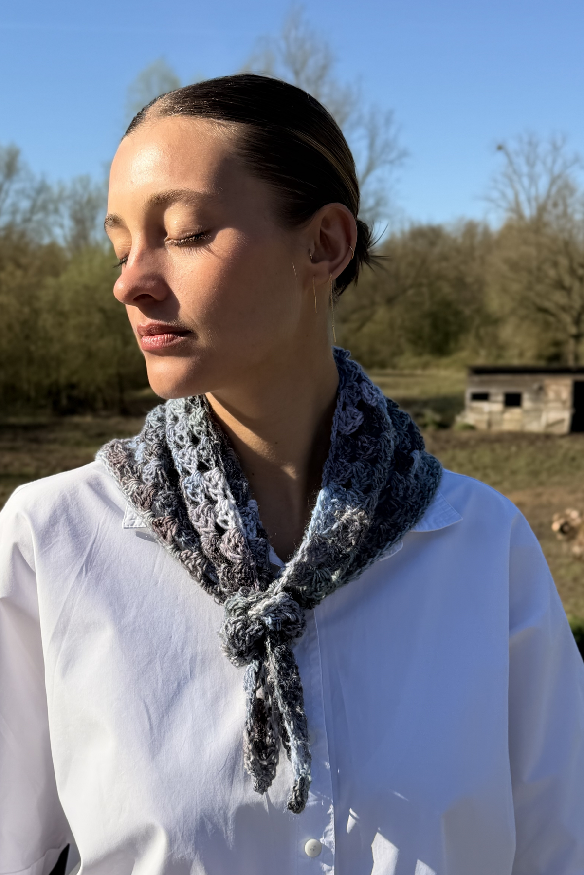 Maï bandana mix blue/grey