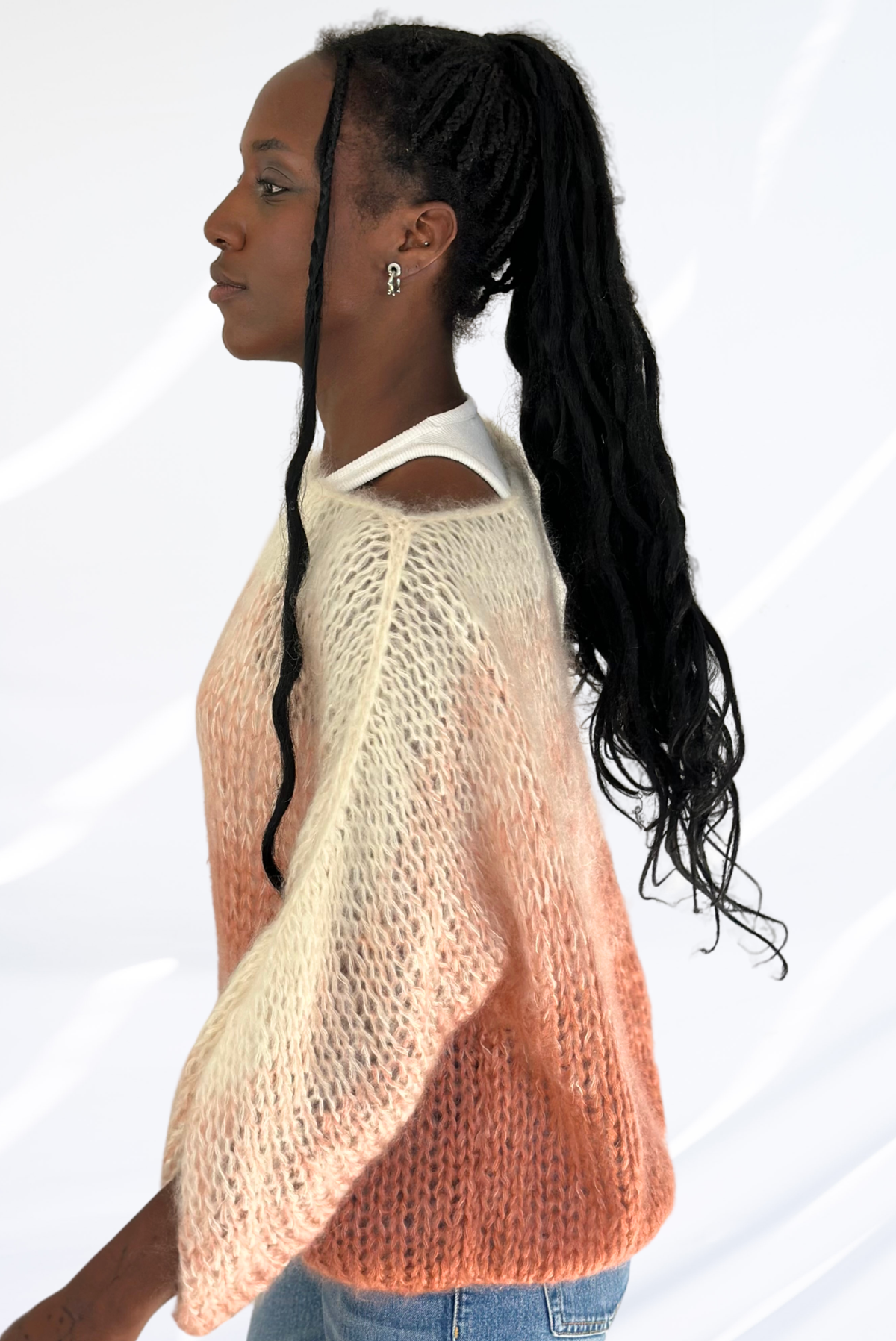 Mixed orange pullover