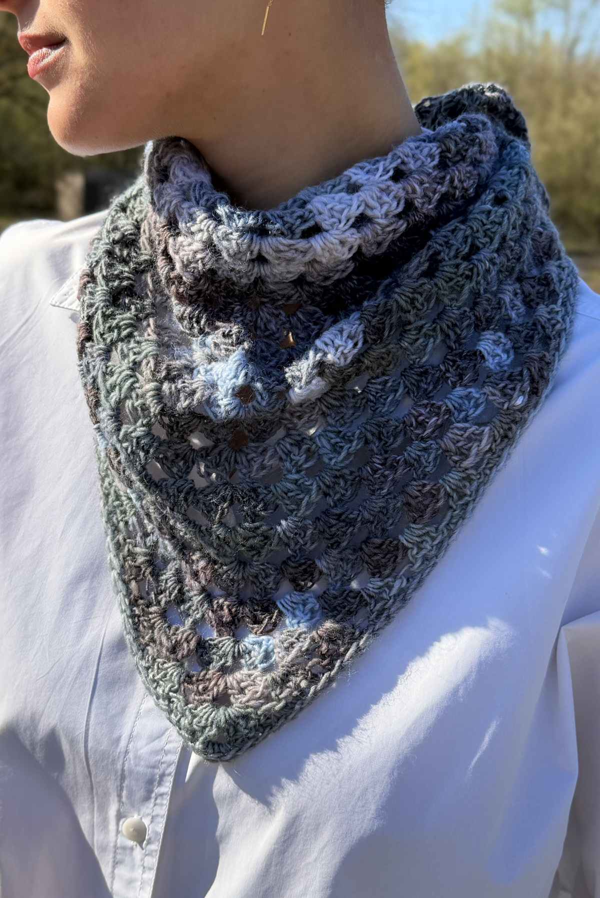 Maï bandana mix blue/grey
