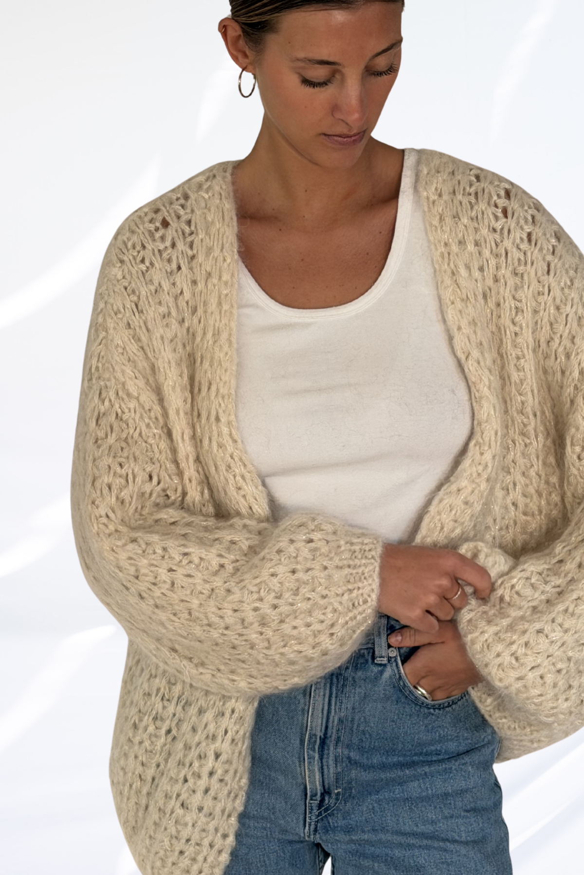 Cream cardigan