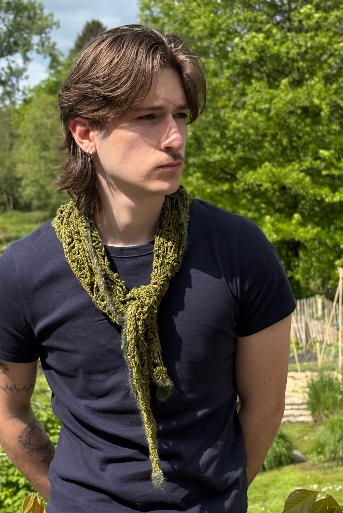 Maï linen bandana mix kaki