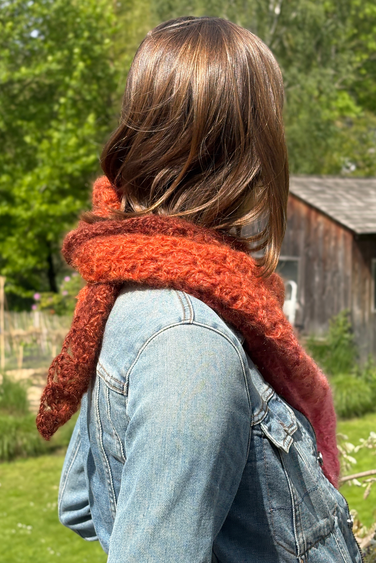 Maï bandana mix coral/rust