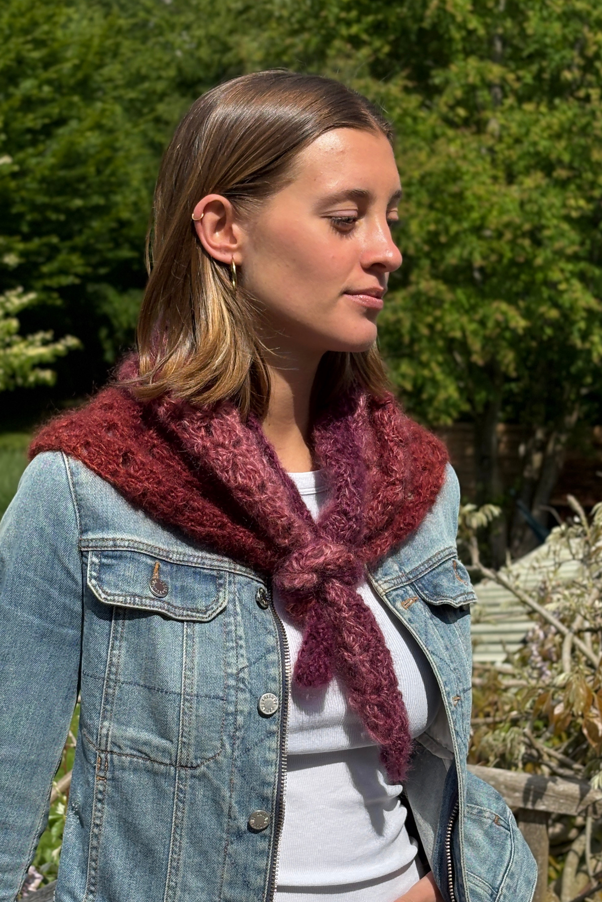 Maï bandana mix burgundy/plum