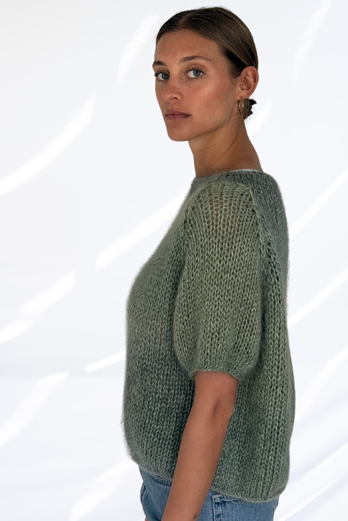Mixed green pullover