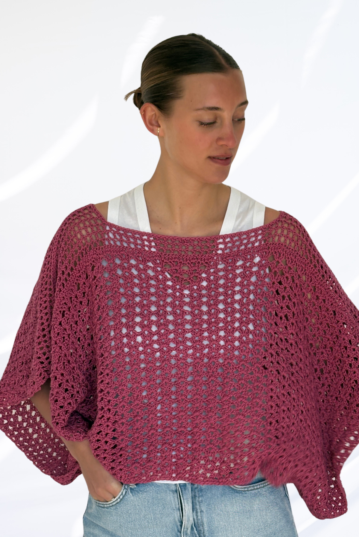 Violet crochet pullover
