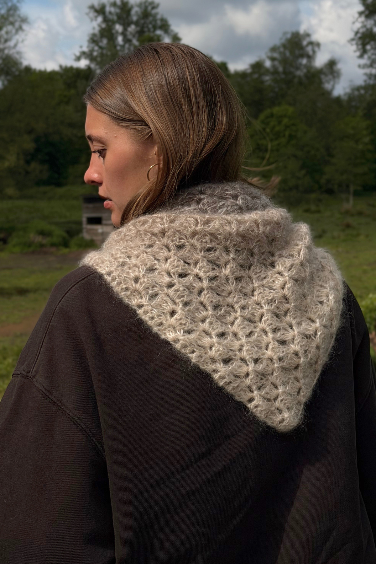 Maï bandana mix cream/grey
