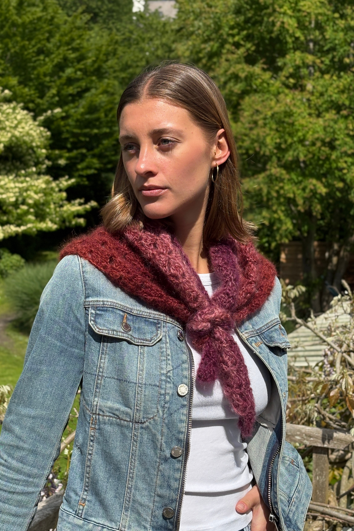 Maï bandana mix burgundy/plum