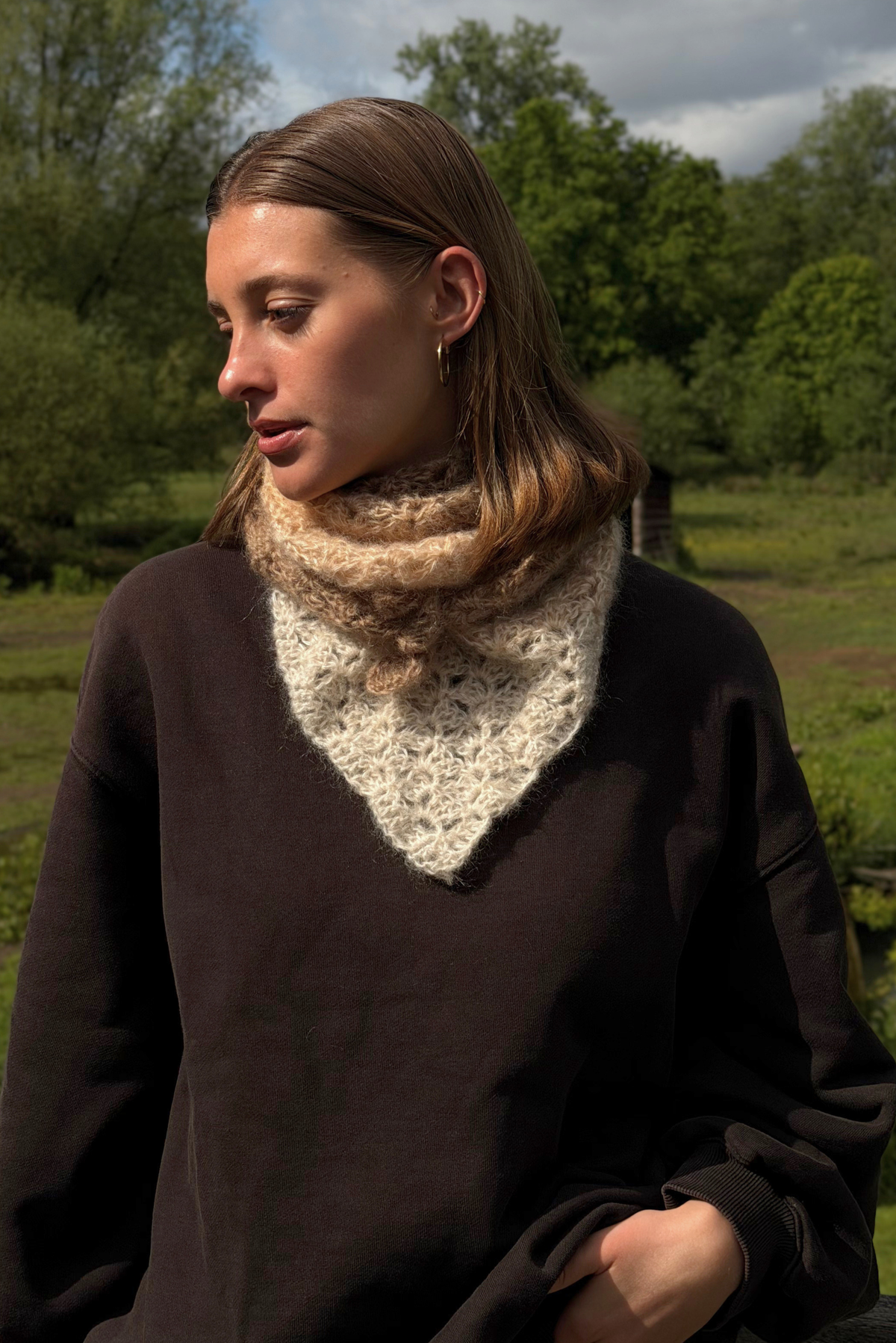 Maï bandana mix beige/cream