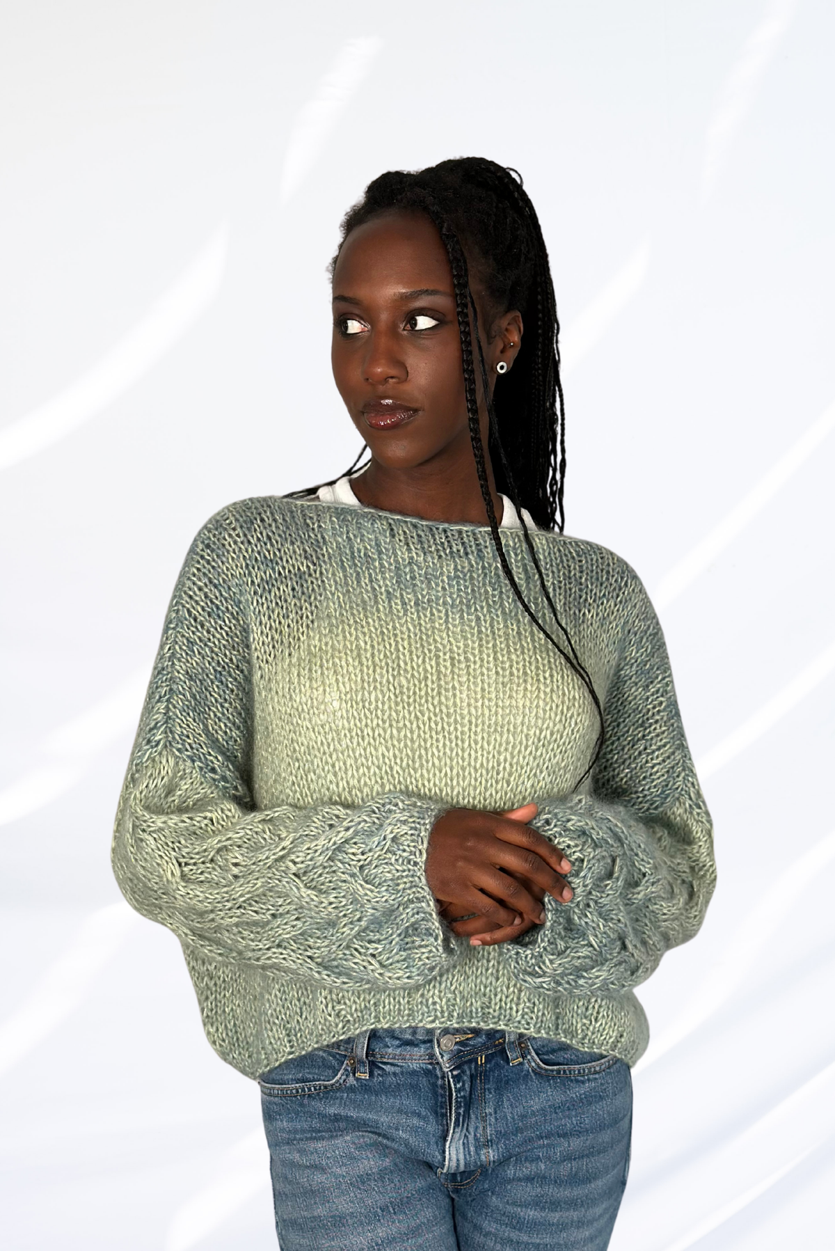 Mixed light green pullover