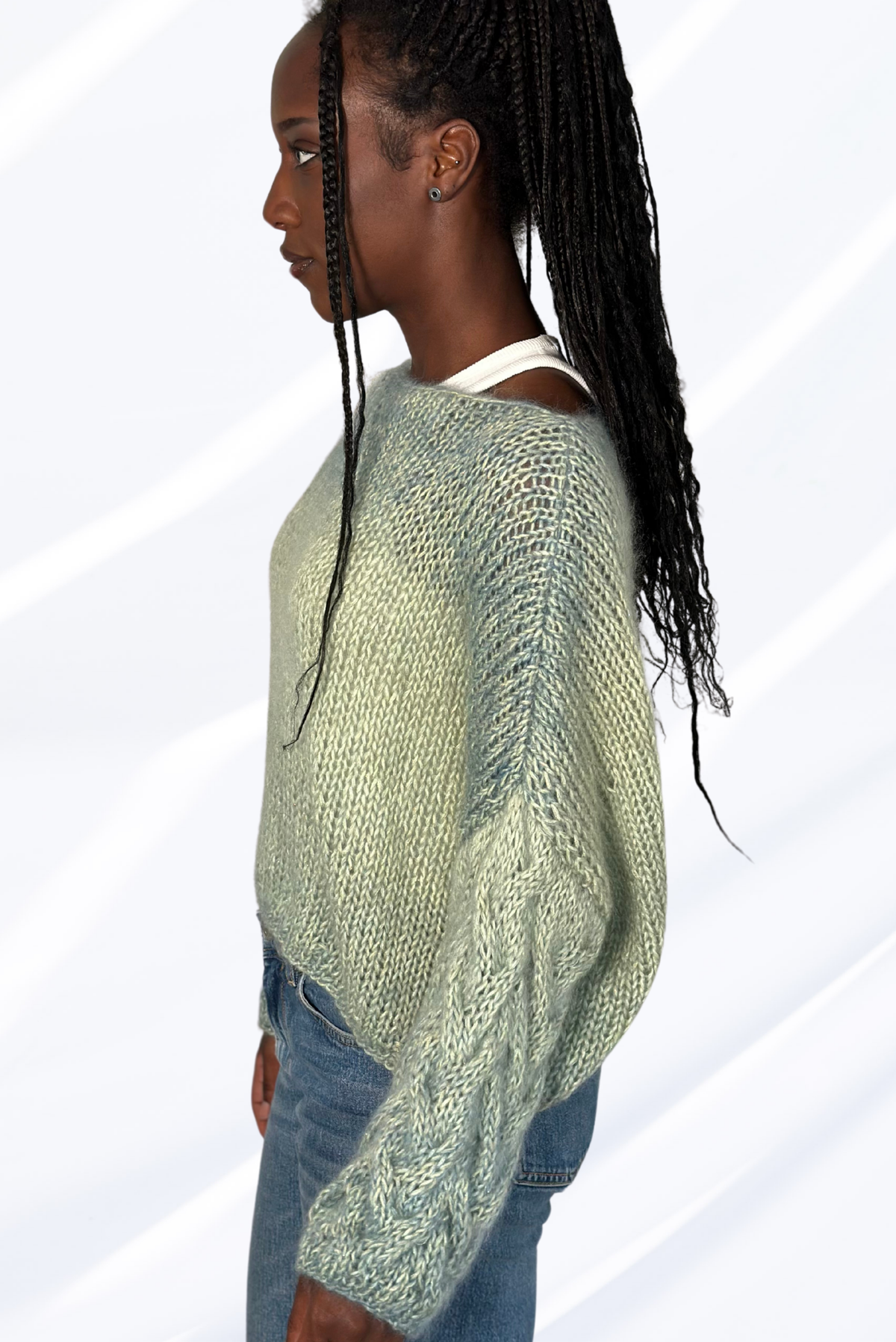 Mixed light green pullover