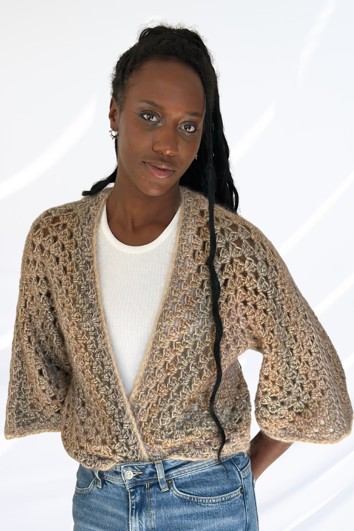 Mixed light green cardigan