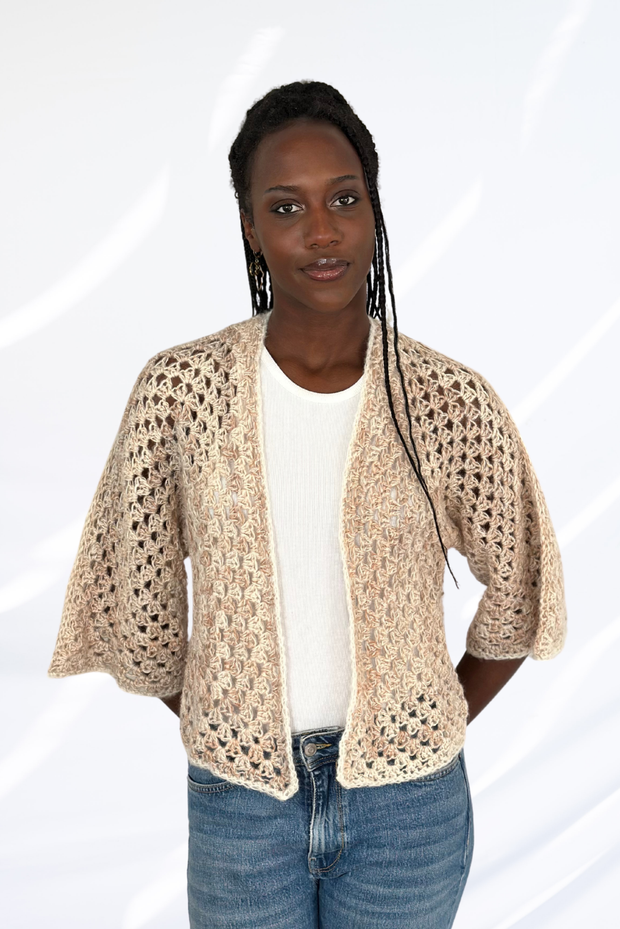 Mixed beige & cream cardigan
