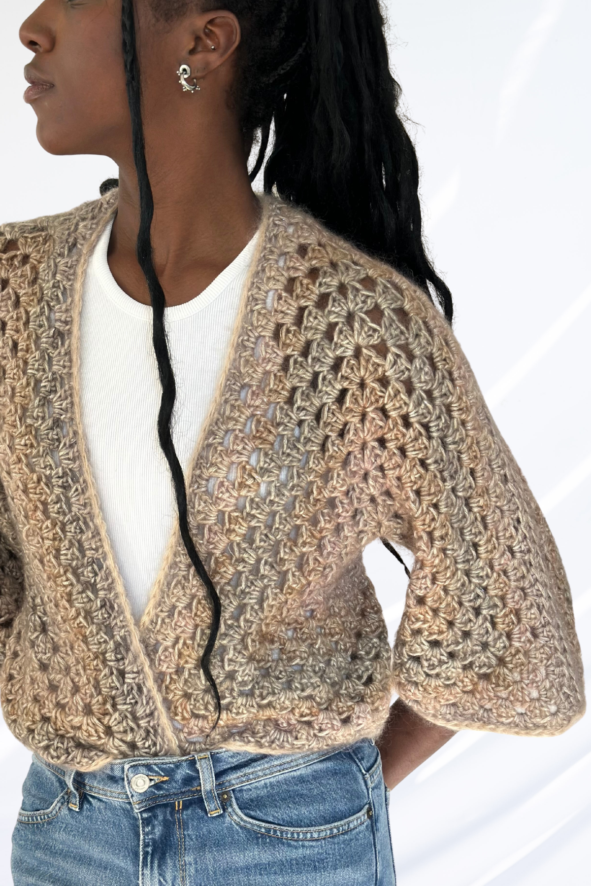 Mixed light green cardigan