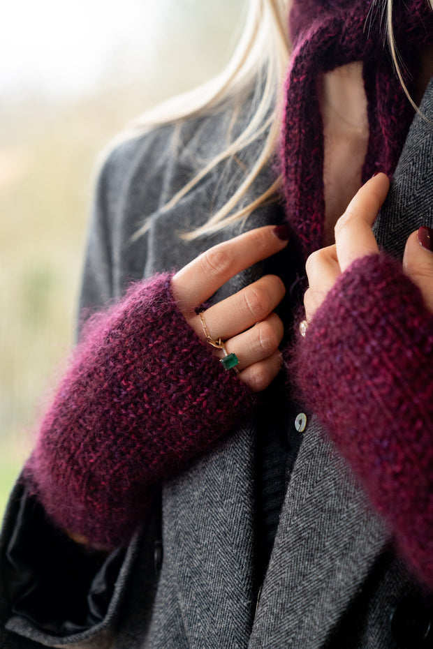 Maï mittens burgundy