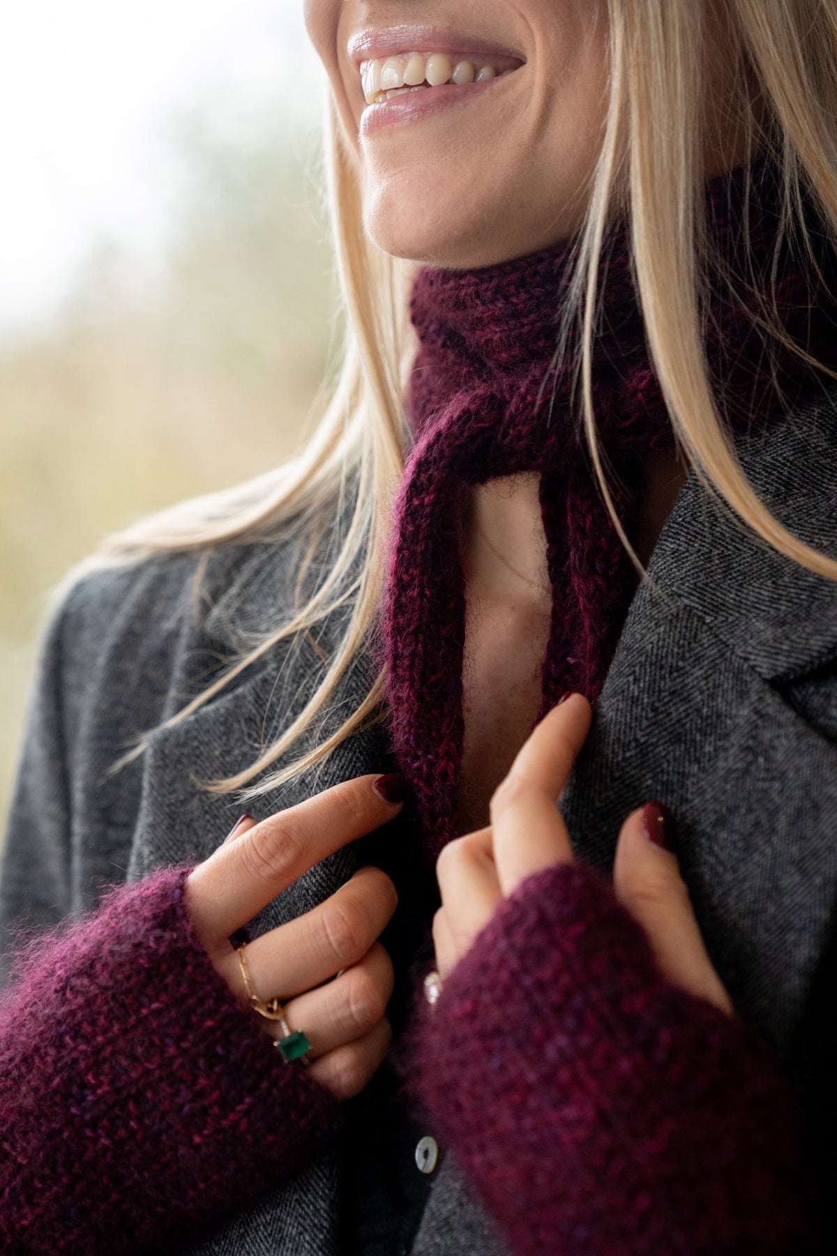 Maï hug scarf Burgundy