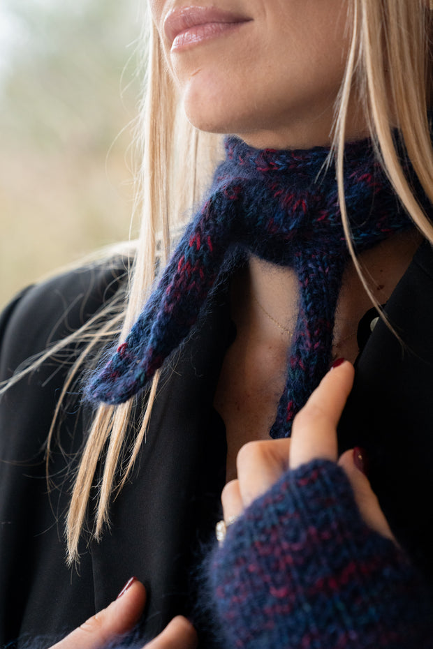 Maï hug scarf mixed blue